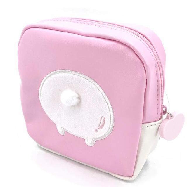 小禮堂 Chiikawa 吉伊卡哇 x 粧美堂 皮質方形收納包 (桃子款) 吉伊 小八 烏薩奇 1