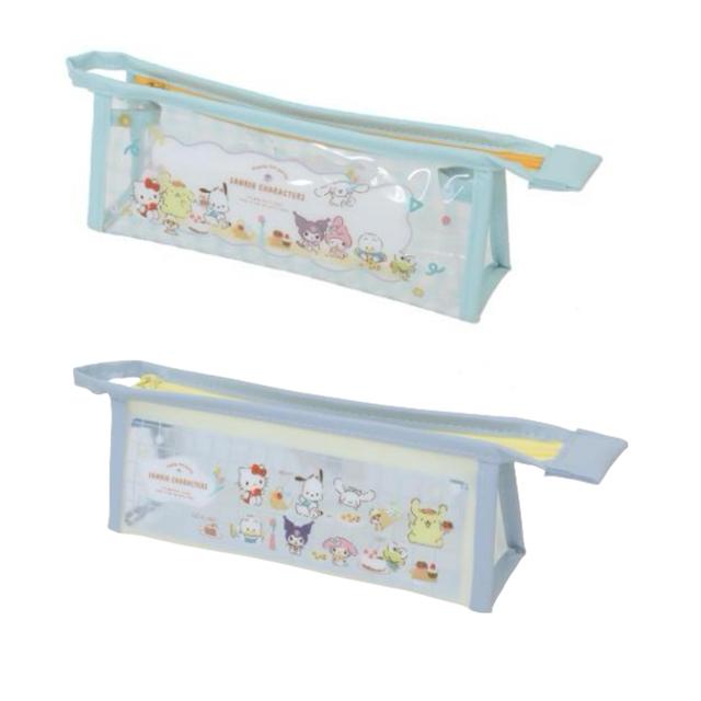 小禮堂 Sanrio 三麗鷗 大集合 PVC拉鍊筆袋 (閒聊下午茶)
