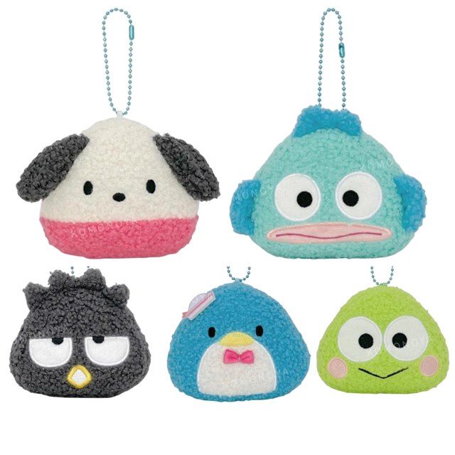 小禮堂 Sanrio 三麗鷗 Hapidanbui 羊羔毛玩偶吊飾 (三角形 兄弟肚圍) 帕恰狗 山姆企鵝