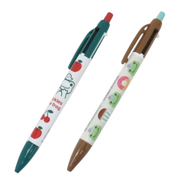 小禮堂 Pickles the frog 泡菜蛙 0.5mm自動鉛筆+0.7mm雙色原子筆