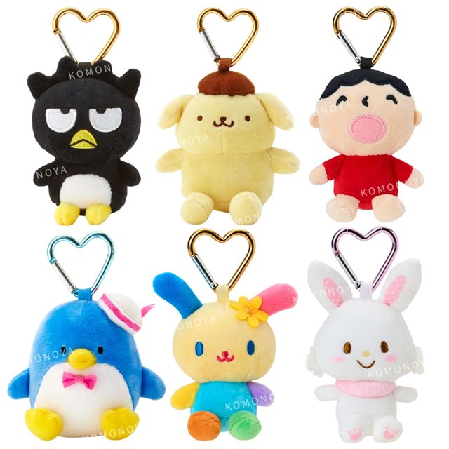 小禮堂 【全新改版+新角色】Sanrio 三麗鷗 絨毛玩偶吊飾附愛心扣環 (角色大賞)