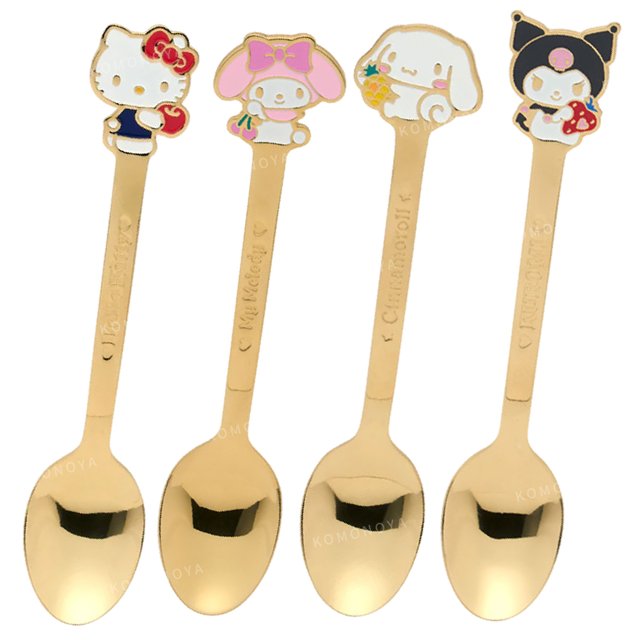 小禮堂 Sanrio 三麗鷗 不鏽鋼造型點心匙 (夏日氣泡特調) Kitty 大耳狗 美樂蒂