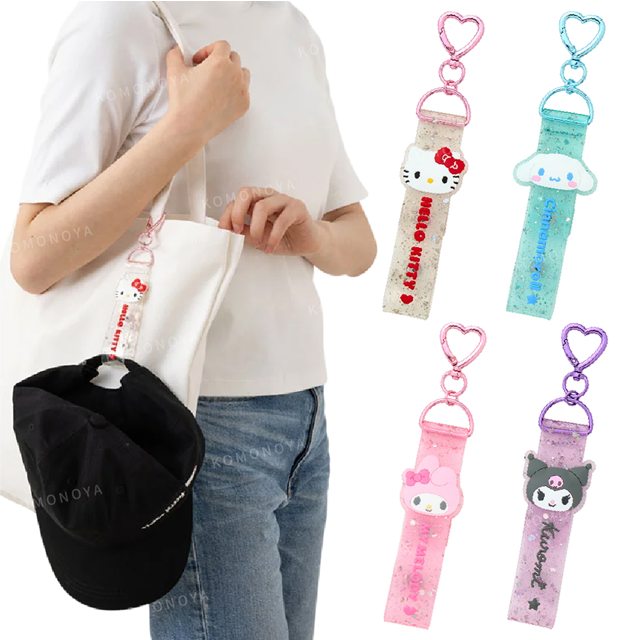 小禮堂 Sanrio 三麗鷗 多功能愛心扣鑰匙圈 (大臉 炎夏企劃) Kitty 大耳狗 酷洛米