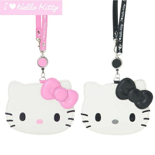 小禮堂 【排單不保單】Sanrio 三麗鷗 Hello Kitty 造型皮質伸縮票卡夾 (我愛Kitty)