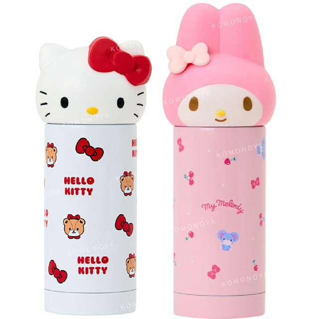 小禮堂 Sanrio 三麗鷗 造型不鏽鋼保溫瓶 360ml (大頭款) Kitty 美樂蒂