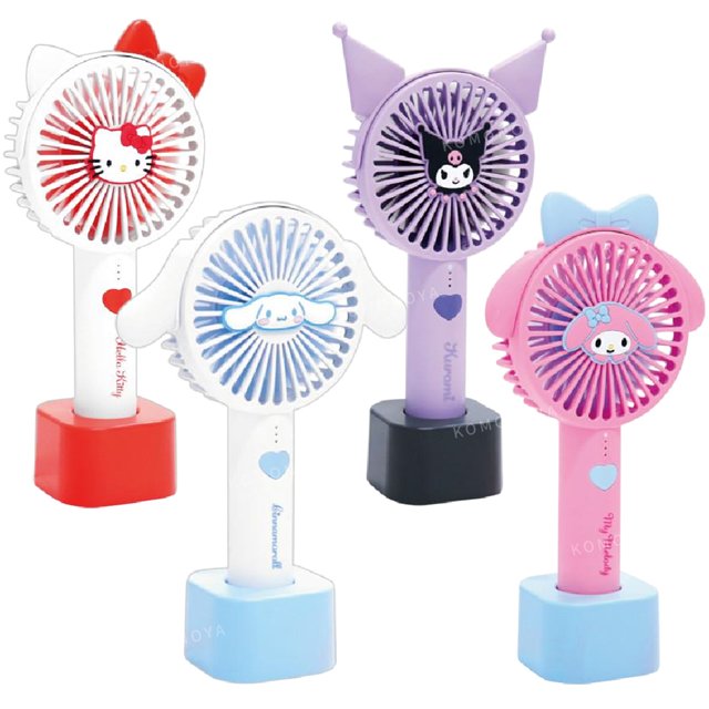 小禮堂 Sanrio 三麗鷗 多功能手持USB隨身風扇 (大臉款) Kitty 酷洛米 人魚漢頓