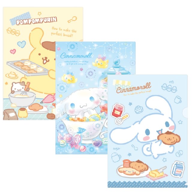 小禮堂 Sanrio 三麗鷗 布丁狗 大耳狗 A4 L型資料夾