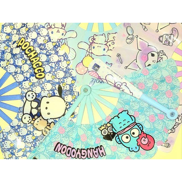 小禮堂 Sanrio 三麗鷗 半圓塑膠折扇 (炎夏企劃)