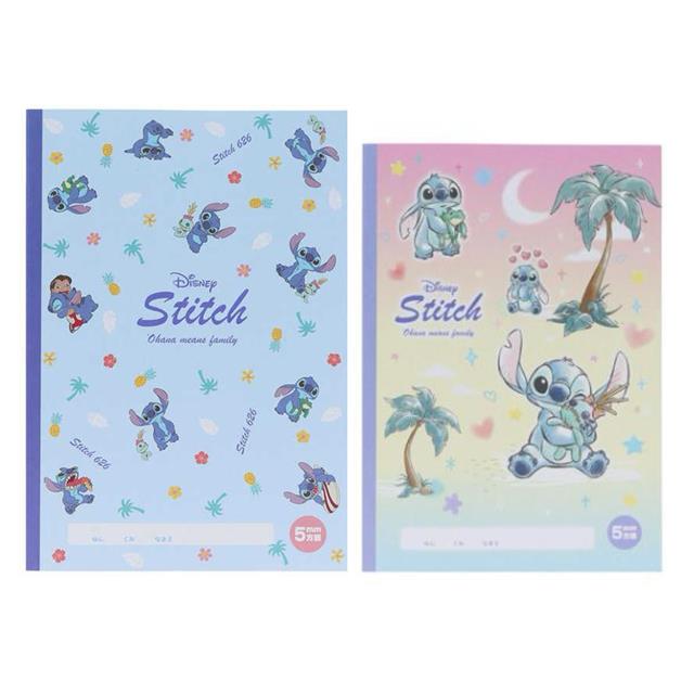 小禮堂 Disney 迪士尼 史迪奇 B5格子筆記本