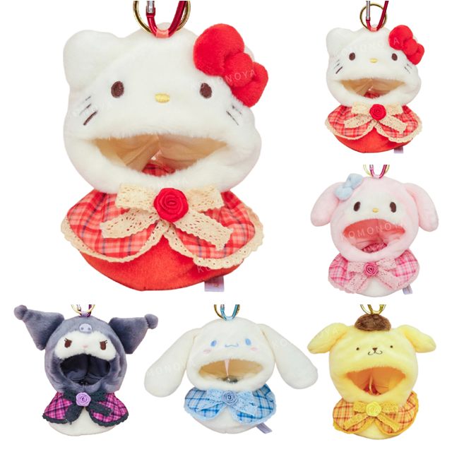 小禮堂 Sanrio 三麗鷗 絨毛造型玩偶裝 (格紋玫瑰 偶像應援) Kitty 美樂蒂 布丁狗 大耳狗