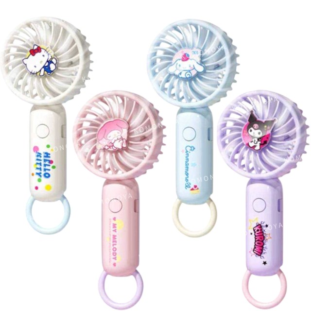 小禮堂 Sanrio 三麗鷗 攜帶式手持電風扇 (姓名款) Kitty 美樂蒂 酷洛米