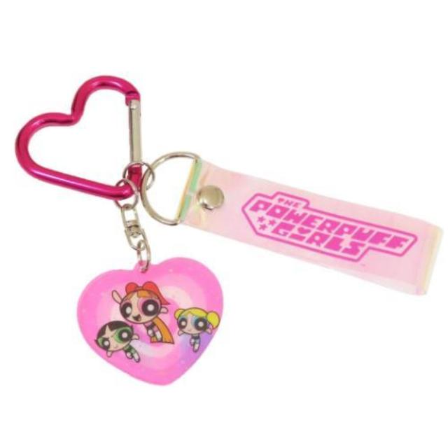 小禮堂 飛天小女警  壓克力心形鑰匙圈 (粉極光款)