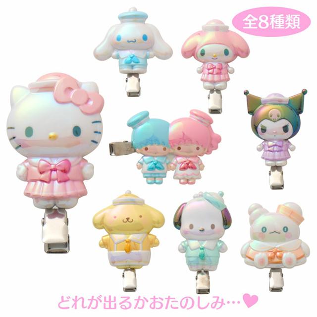 小禮堂 Sanrio 三麗鷗 造型髮夾組 全套8入盲盒 (戀夏38℃水手服)