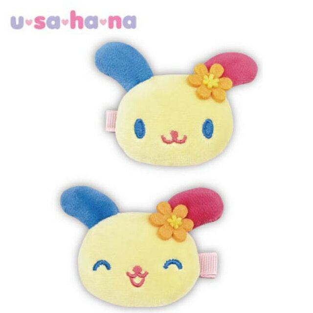 小禮堂 SPINNS x Sanrio 花小兔 造型絨毛髮夾2入組 (格紋花布系列)