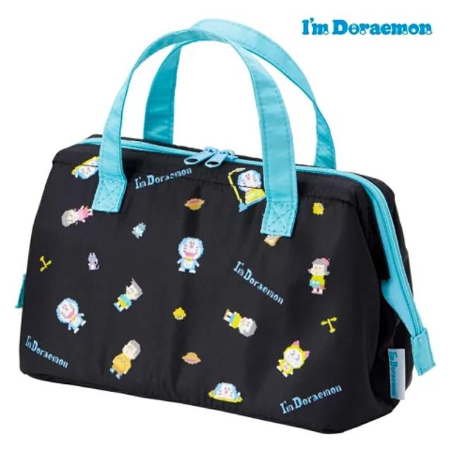 小禮堂 Skater 哆啦A夢 硬式支架保冷便當袋 KGA1 (黑像素款)