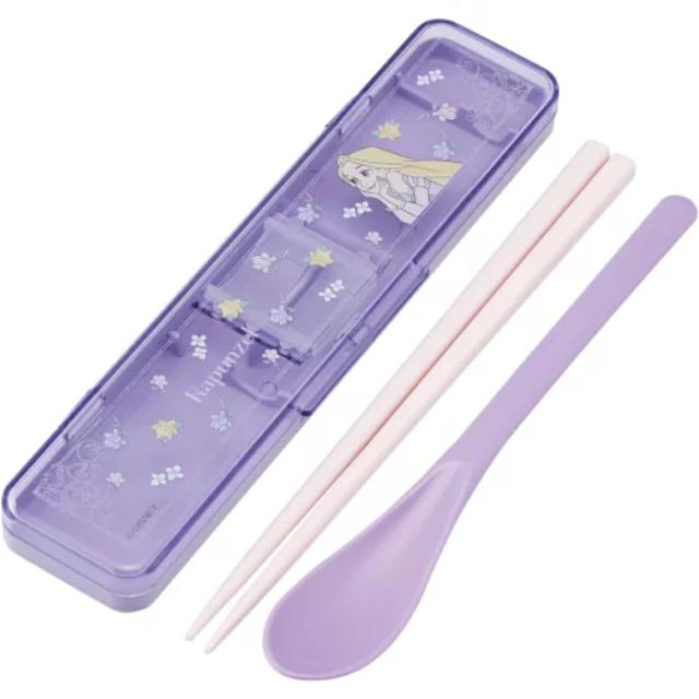 小禮堂 Skater 迪士尼 長髮公主 盒裝兩件式餐具組 CCS3SAAG (紫天燈款)