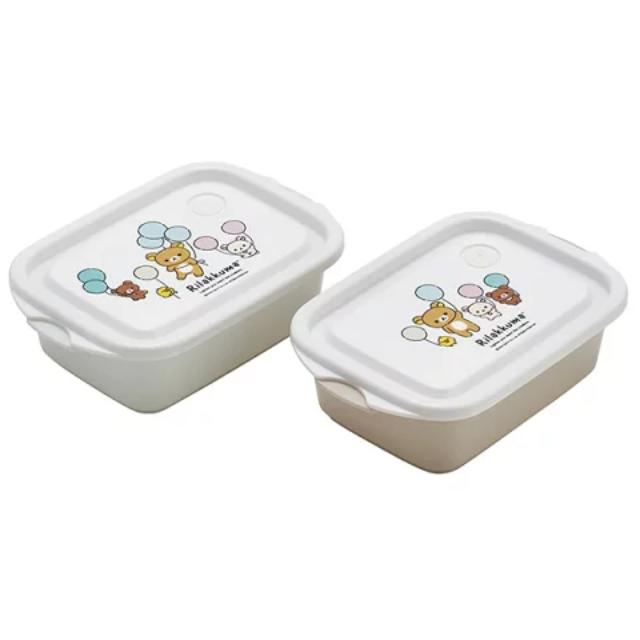 小禮堂 Skater 拉拉熊 輕量型微波保鮮盒2入組 500ml FCN2WAG (白汽球款)