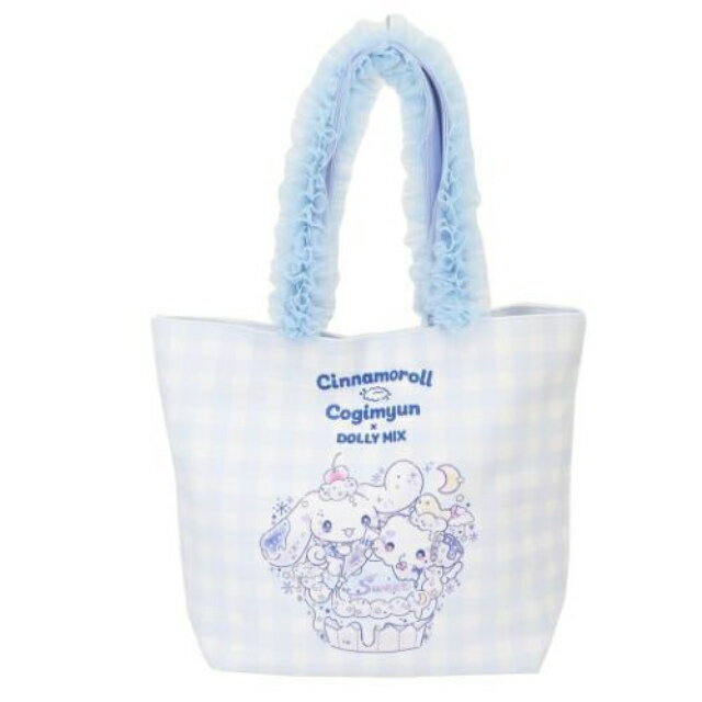 小禮堂 Sanrio 三麗鷗 x DOLLYMIX  荷葉邊肩背袋 (星空眼) 大耳狗 小麥粉