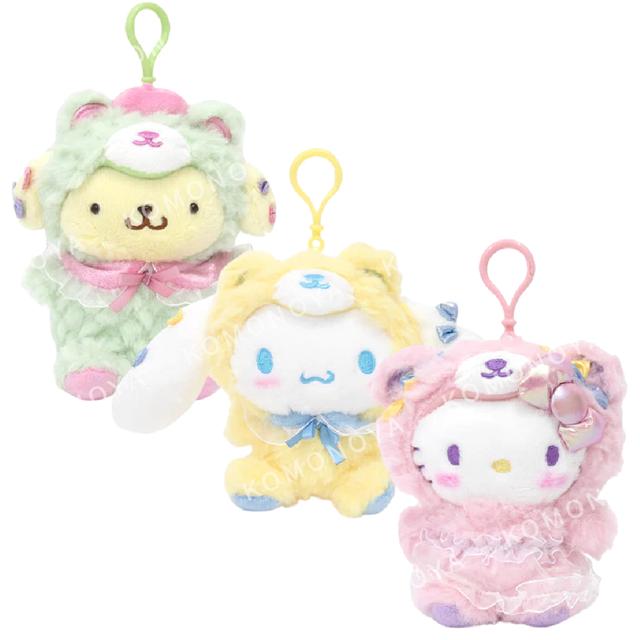 小禮堂 Sanrio 三麗鷗 絨毛玩偶吊飾 (緞帶熊) Kitty 大耳狗 布丁狗