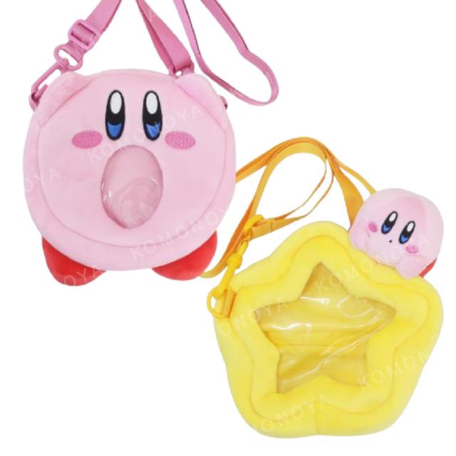 小禮堂 星之卡比 絨毛造型窗口斜背包 (大臉/星星)