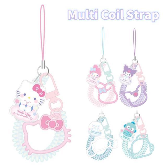 小禮堂 Sanrio 三麗鷗 電話線手機掛繩 (坐姿款) Kitty 美樂蒂 酷洛米 大耳狗 人魚漢頓