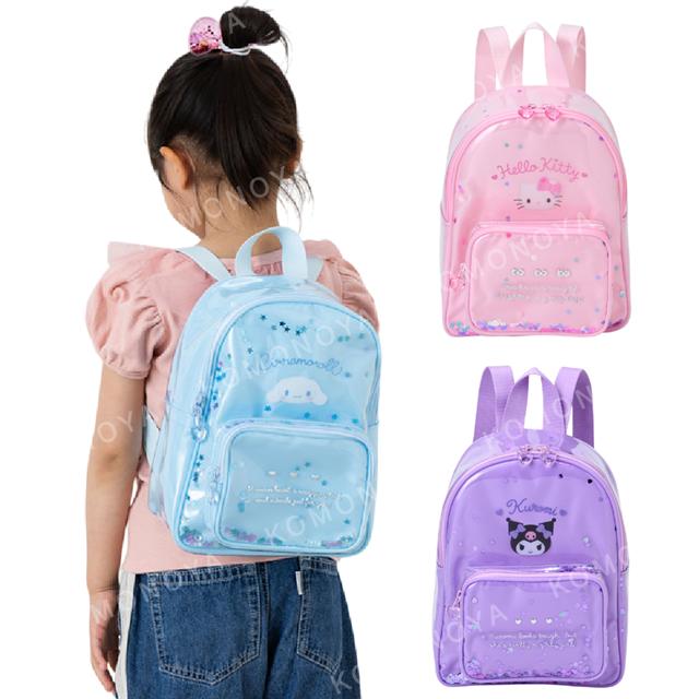 小禮堂 Sanrio 三麗鷗 PVC亮片雙肩包 (流沙款) Kitty 大耳狗 酷洛米