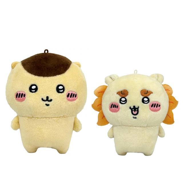 小禮堂 Chiikawa 吉伊卡哇 絨毛玩偶手機支架 (全身款) 栗子 獅薩