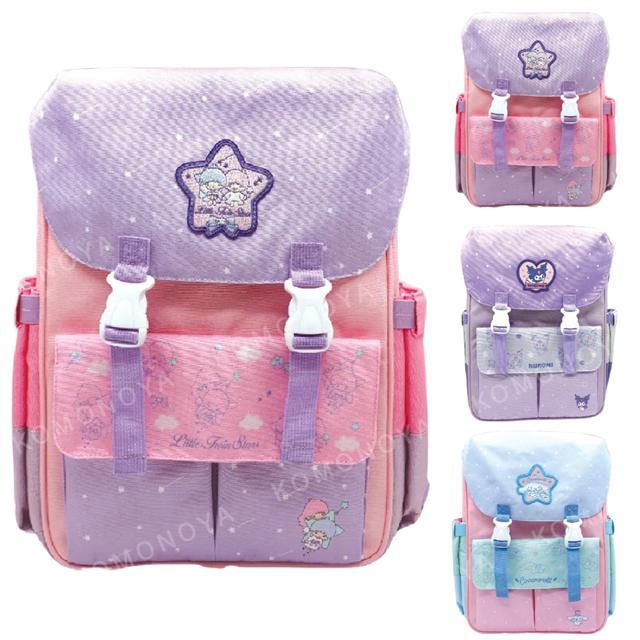 小禮堂 Sanrio 三麗鷗 扣式尼龍後背包 (星星款) 酷洛米 大耳狗 雙子星