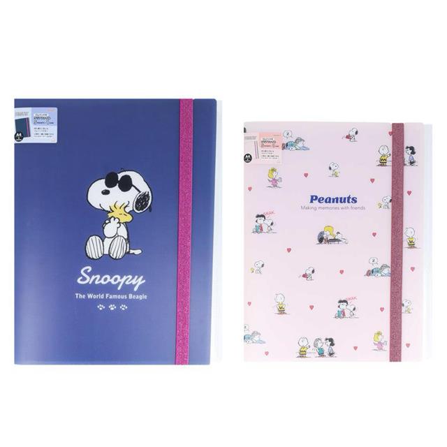 小禮堂 Snoopy 史努比 雙開式多功能資料夾