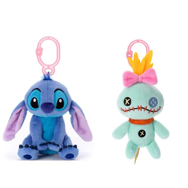 小禮堂 Disney 迪士尼 史迪奇 絨毛吊飾娃娃 (塑膠扣)