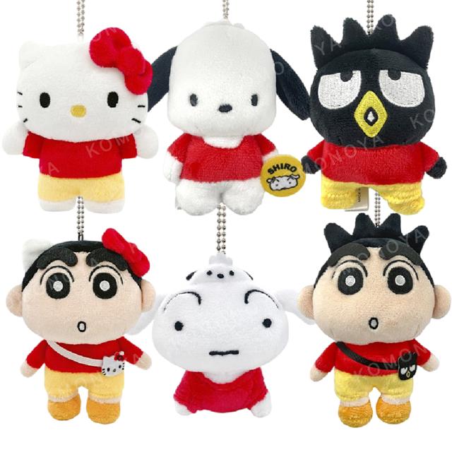 小禮堂 Sanrio 三麗鷗 x 蠟筆小新 絨毛玩偶吊飾 (變裝款)