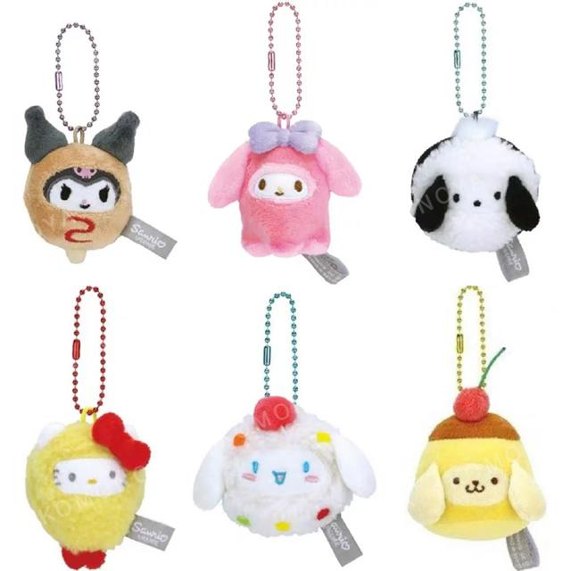 小禮堂 Sanrio 三麗鷗 絨毛玩偶吊飾 (食物變裝) Kitty 美樂蒂 大耳狗 酷洛米