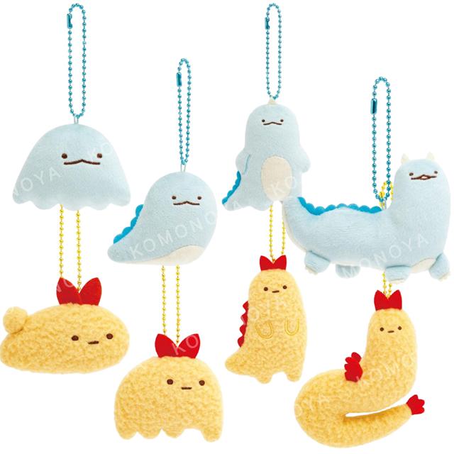 小禮堂 San-X 角落生物 絨毛玩偶別針吊飾 (進化款) 恐龍 炸蝦