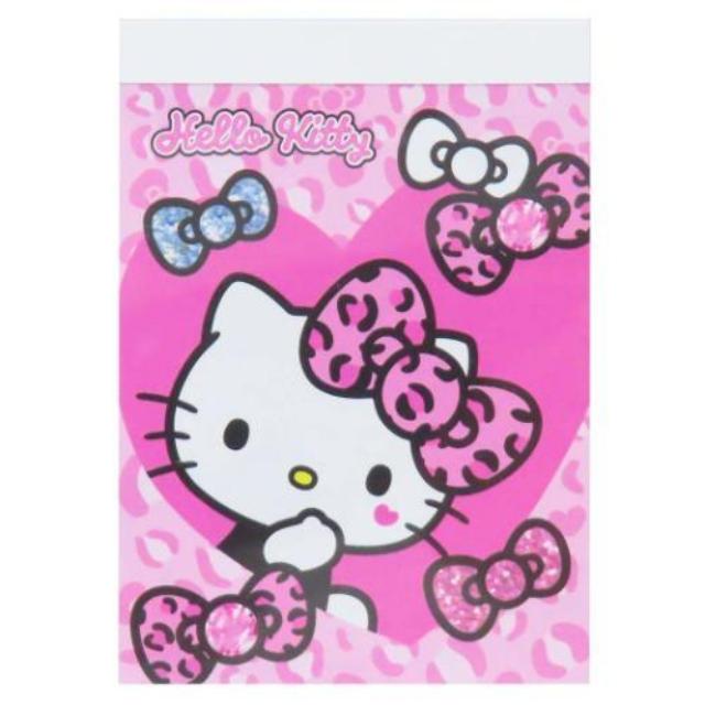 小禮堂 Sanrio 三麗鷗 Hello Kitty 迷你便條本 (粉豹紋款)