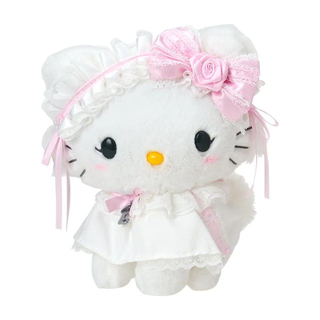 小禮堂 Sanrio 三麗鷗 Charmmy Kitty 絨毛玩偶娃娃 (純白蕾絲)
