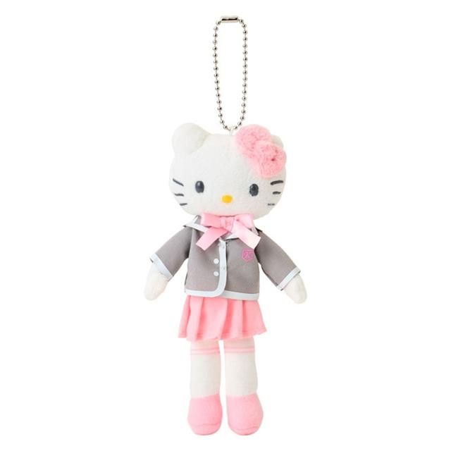 小禮堂 Sanrio 三麗鷗 Hello Kitty 絨毛長腿玩偶吊飾 (制服百褶裙裝 看我72變衣櫥系列)