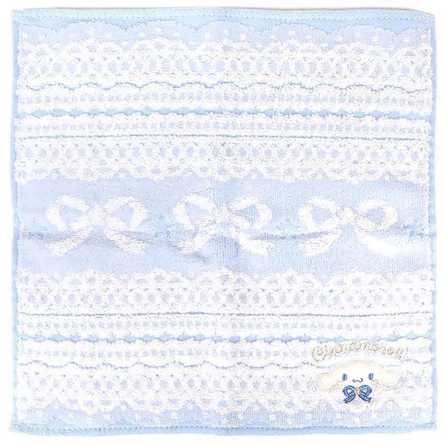 小禮堂 Sanrio 三麗鷗 大耳狗 棉質方巾 25x25cm (蕾絲款)