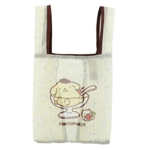 小禮堂 Sanrio 三麗鷗 布丁狗 折疊網紗環保購物袋 (甜點款)