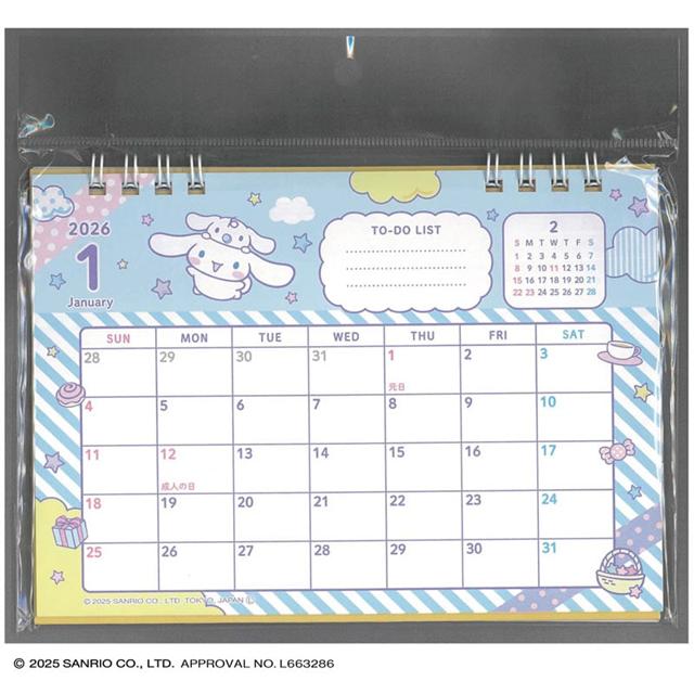 小禮堂 Sanrio 三麗鷗 大耳狗 2026 線圈迷你桌曆 (銅板小物)