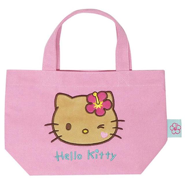 小禮堂 Sanrio 三麗鷗 Hello Kitty 棉質手提午餐袋 (千禧Y2K)