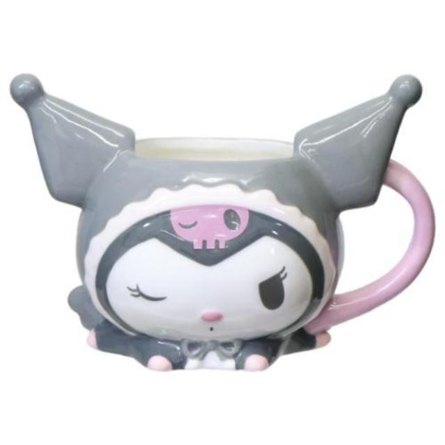小禮堂 Sanrio 三麗鷗 酷洛米 陶瓷造型馬克杯 350ml (蕾絲帽款)
