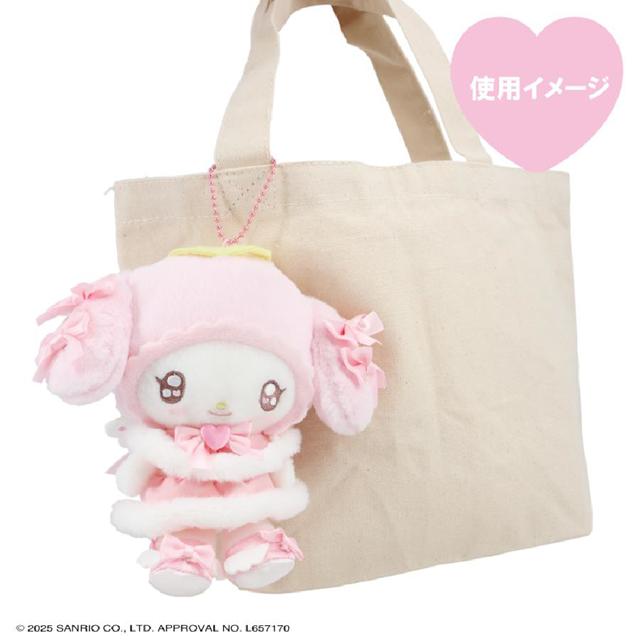 小禮堂 Sanrio 三麗鷗 x 粧美堂 絨毛玩偶吊飾 (緞帶 天使與惡魔) 美樂蒂 酷洛米 2