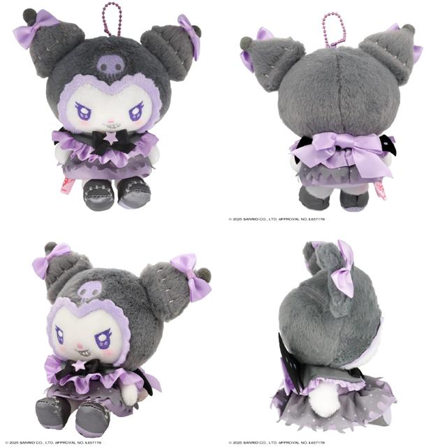 小禮堂 Sanrio 三麗鷗 x 粧美堂 絨毛玩偶吊飾 (緞帶 天使與惡魔) 美樂蒂 酷洛米 3