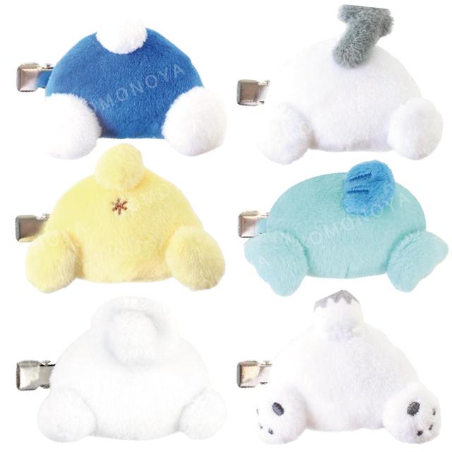 小禮堂 Sanrio 三麗鷗 絨毛造型髮夾 (屁屁款) 酷洛米 Kitty 大耳狗 布丁狗 漢頓