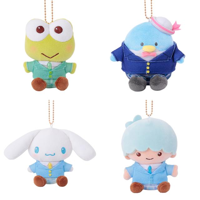 小禮堂 Sanrio 三麗鷗 絨毛玩偶吊飾 (制服款) Kitty 美樂蒂 大耳狗 雙子星｜療癒選物 3