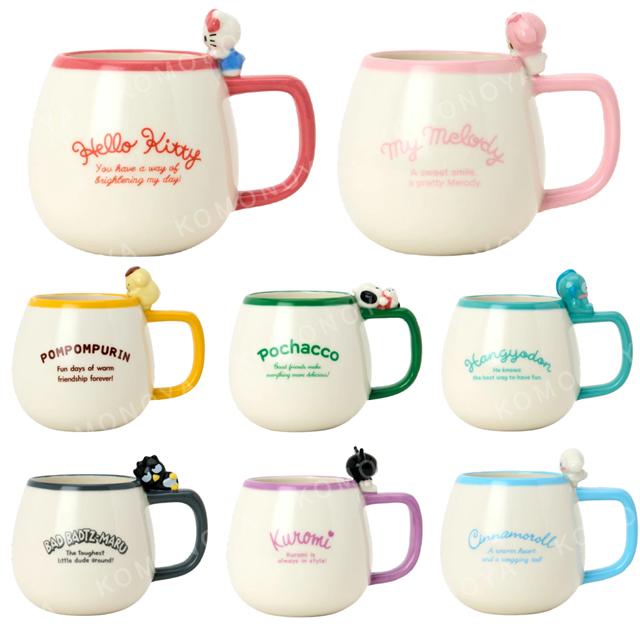 小禮堂 Sanrio 三麗鷗 陶瓷馬克杯 400ml (杯緣子款) Kitty 美樂蒂 大耳狗 布丁狗
