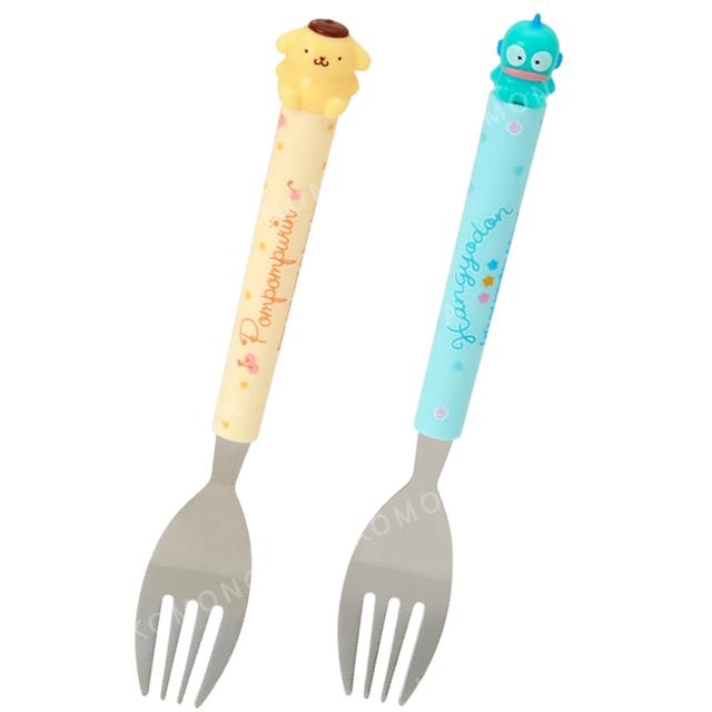 小禮堂 Sanrio 三麗鷗 造型不鏽鋼叉子 (坐姿款) 布丁狗 人魚漢頓