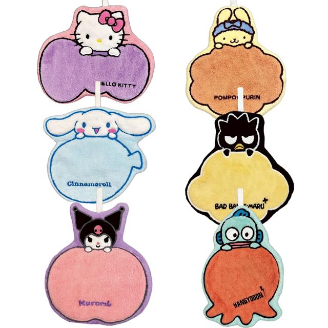 小禮堂 Sanrio 三麗鷗 造型擦手巾 (探頭款) Kitty 酷洛米 大耳狗 人魚漢頓 酷企鵝
