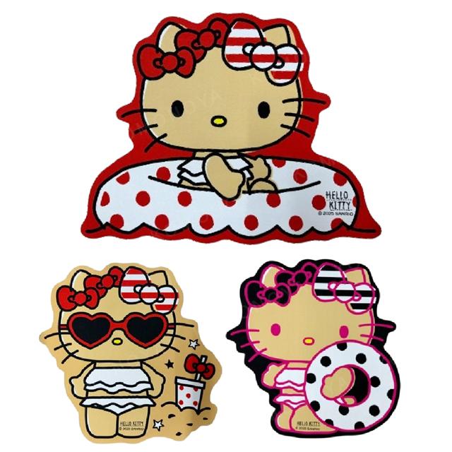 小禮堂 Sanrio 三麗鷗 Hello Kitty 軟式造型吸水腳踏墊 (曬黑款)
