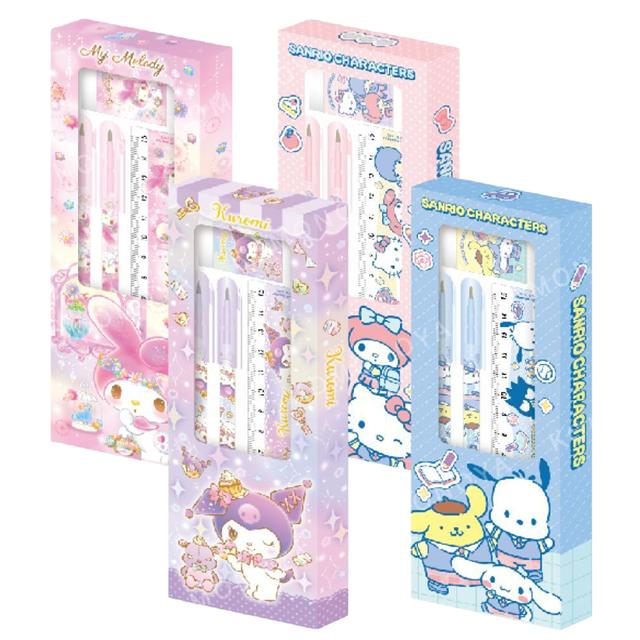 小禮堂 Sanrio 三麗鷗 文具禮盒4件組 美樂蒂 酷洛米